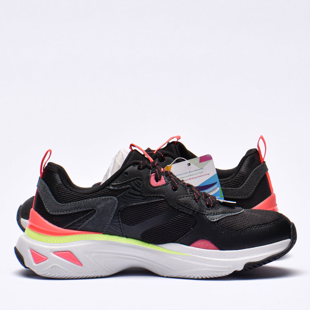 SKECHERS ENERGY RACER-EMBRACE HER BLACK/CORAL - 149370/BKCL - Image 5