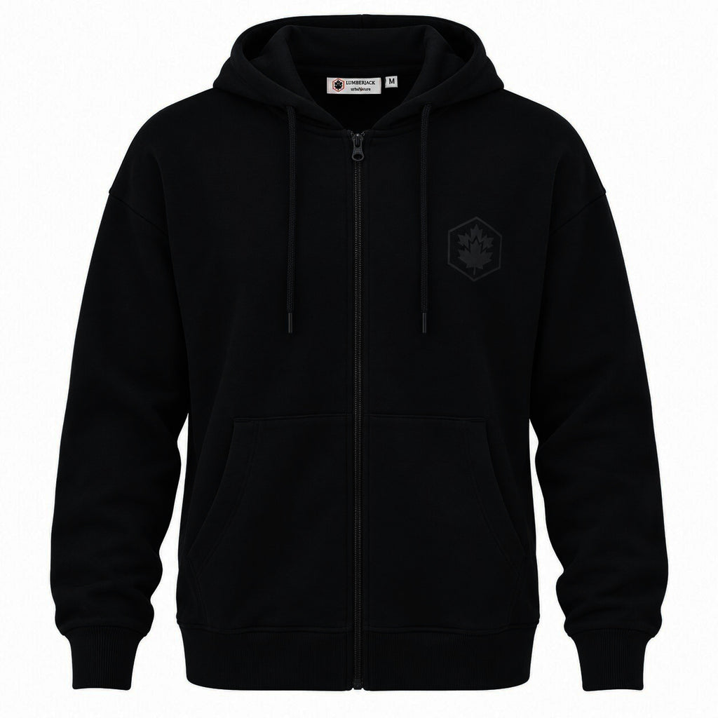 LUMBERJACK ZIP HOODIE - LBJ-00201-BLK - Image 2