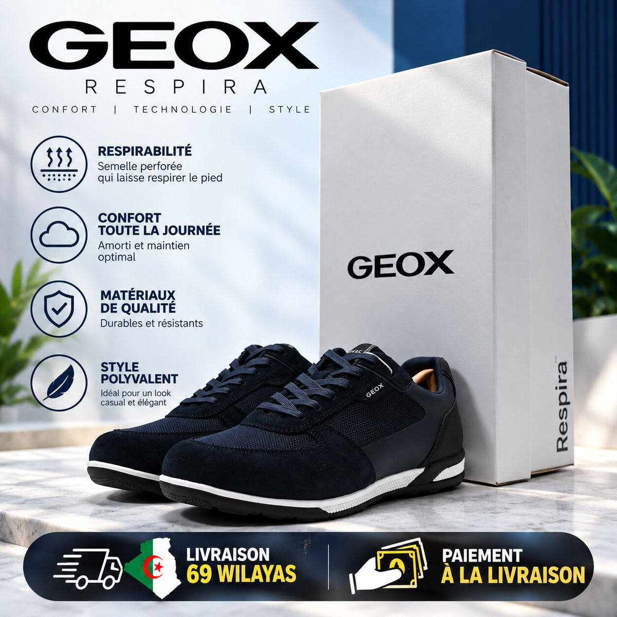Geox Spherica Homme Sneakers - U65LGA01422-C0045 - Image 1