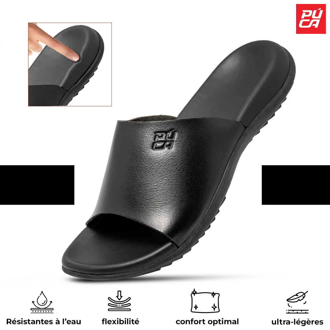 PUCA MEN SPORT SLIPPERS CRATER BLACK. 10933