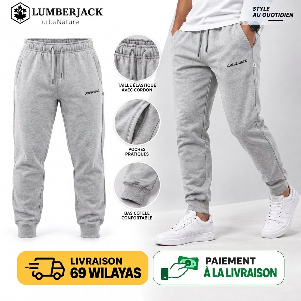 LUMBERJACK PANTALON JOGGING - LBJ-00301-GRY - Image 1