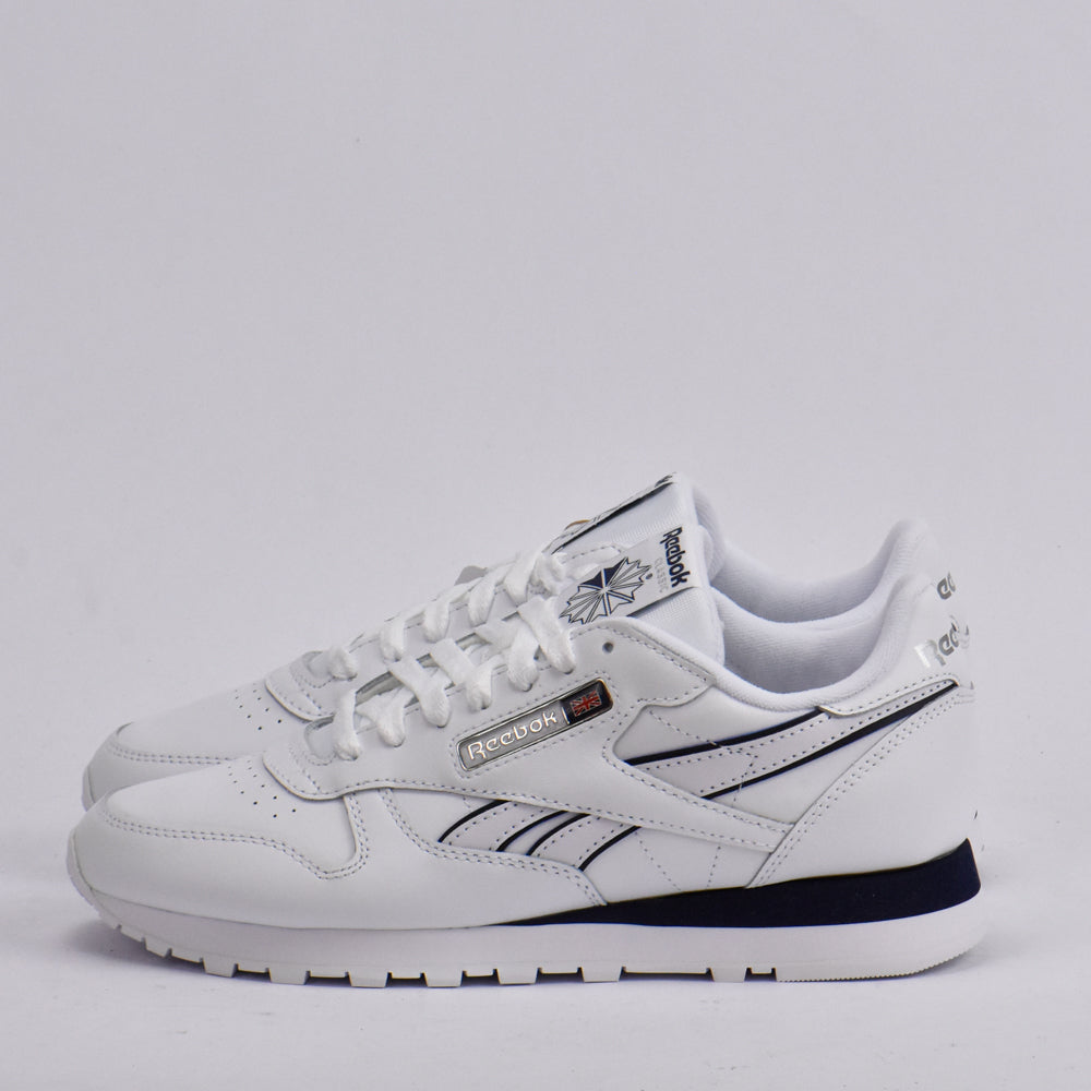 REEBOK CLASSIC LEATHER WHITE/WHITE/NAVY - 100201123 - Image 9