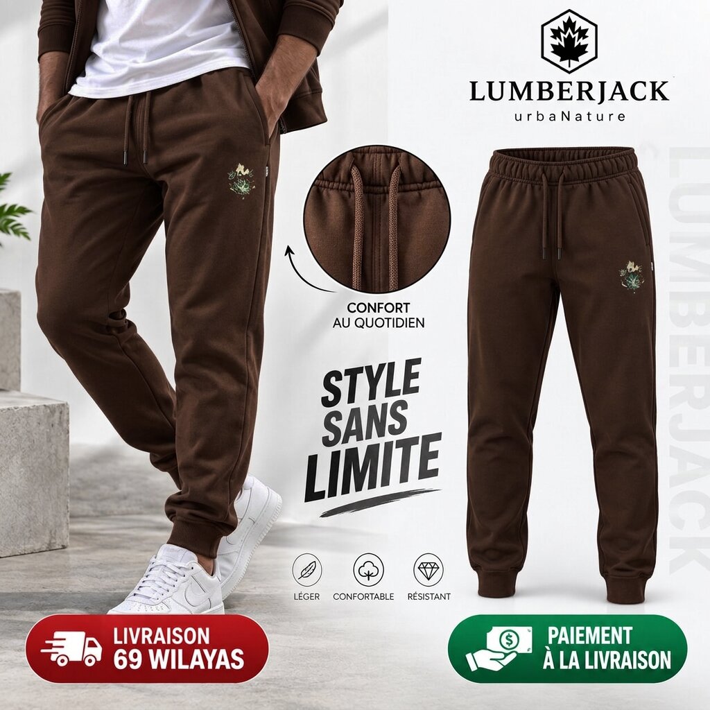 LUMBERJACK PANTALON JOGGING - LBJ-00302-BRN - Image 1