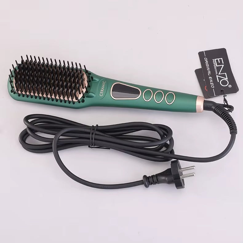 ENZO EN-4105 Ceramic Hair Straightening Brush - EN-4105 - Image 4