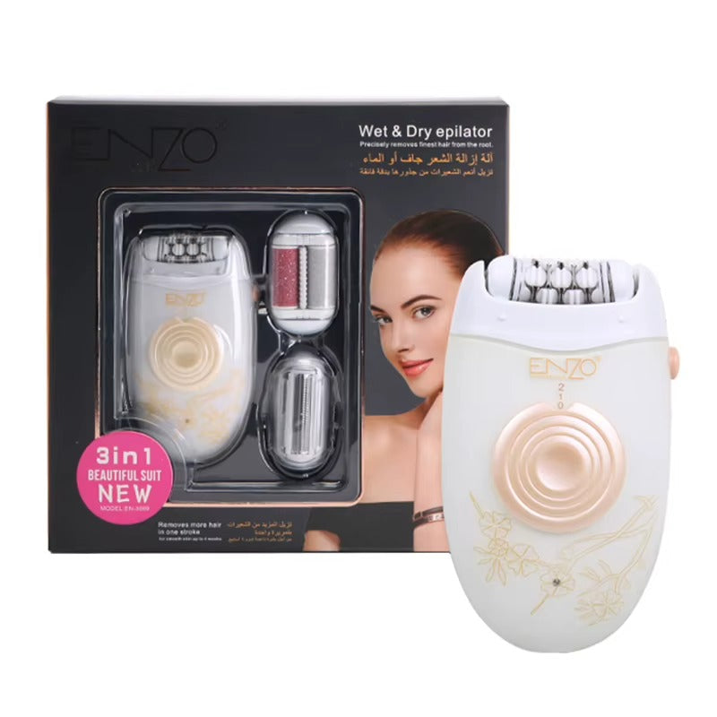 ENZO Épilateur et Rasoir Électrique 3 en 1 Rechargeable - EN-3089 - Image 4