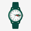 Montre Lacoste.12.12 Holiday à 3 aiguilles - Modèle blanc avec bracelet vert en silicone - 2011135 - Image 1