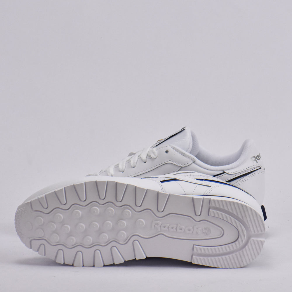 REEBOK CLASSIC LEATHER WHITE/WHITE/NAVY - 100201123 - Image 8