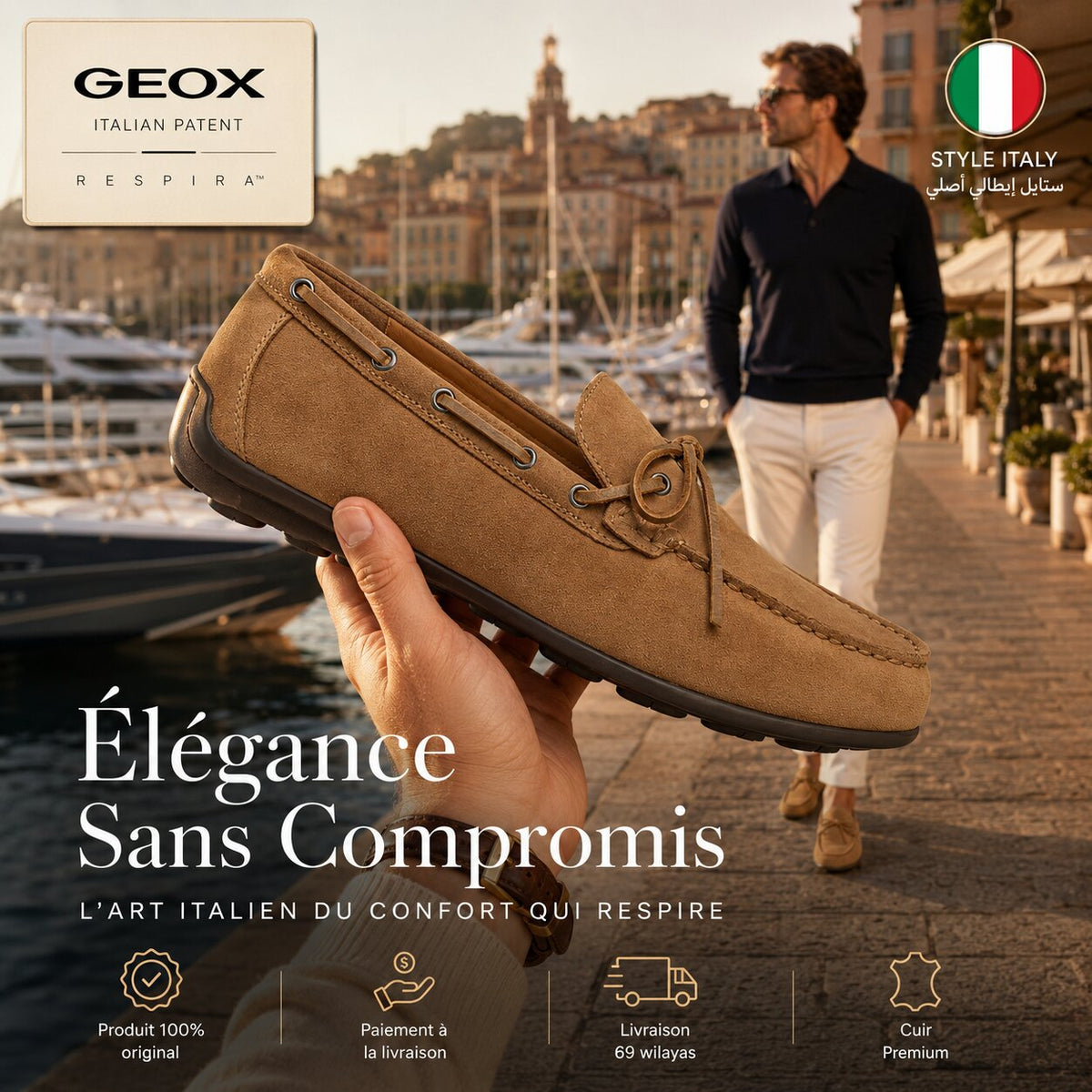 Geox Homme Mocassins - U55HYB00022-C6018 - Image 1
