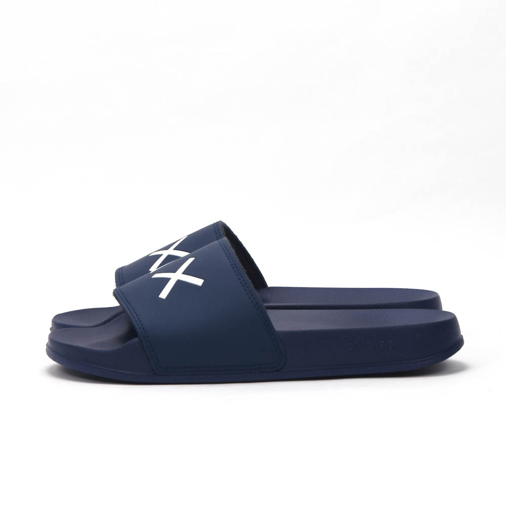 SUN68 Logo Navy Flip Flops X36110-07