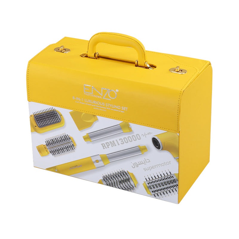 ENZO Professional Styler à Air Chaud Multifonction 8 en 1 avec Technologie Ionique et Moteur BLDC - EN-6223 - Image 4