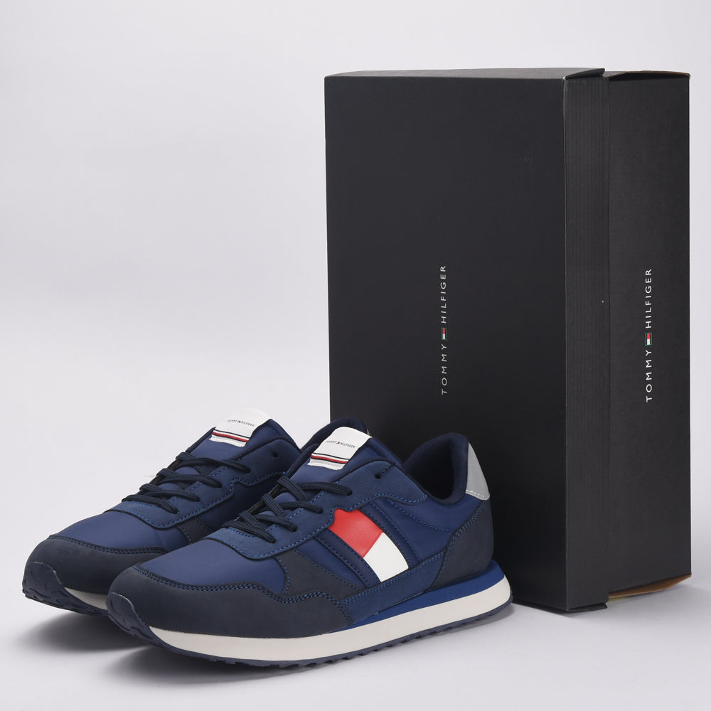 TOMMY HILFIGER FLAG LOW CUT LACE-UP 800-BLUE - T3X9-33130-0316800 - Image 1