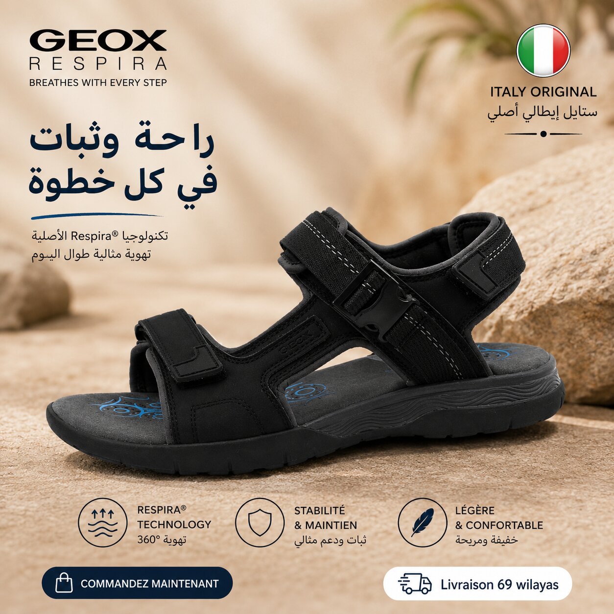 Geox Spherica Sandales Homme - U55ELB000EK-C9997 - Image 6
