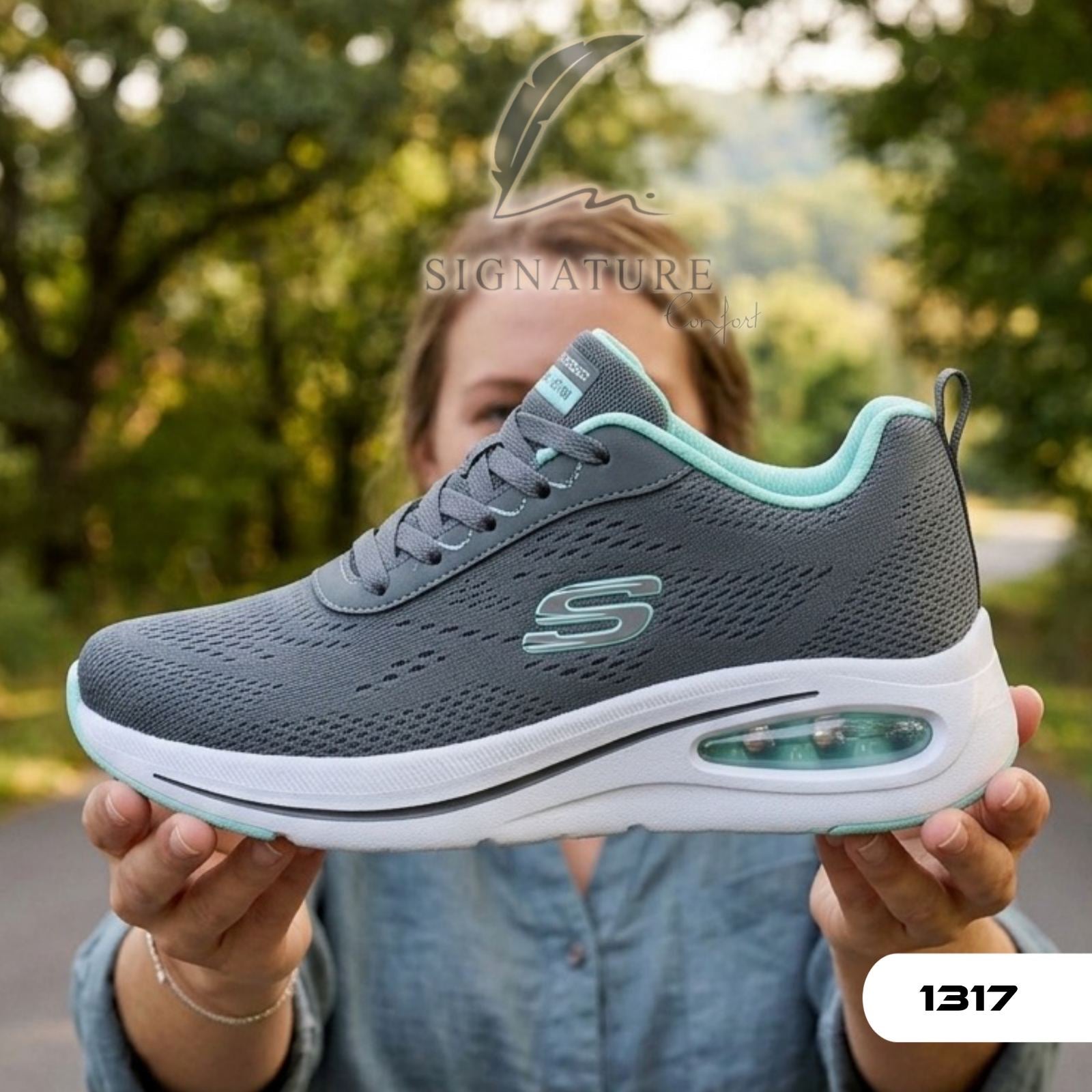 Basket Femme 1317 gris foncé