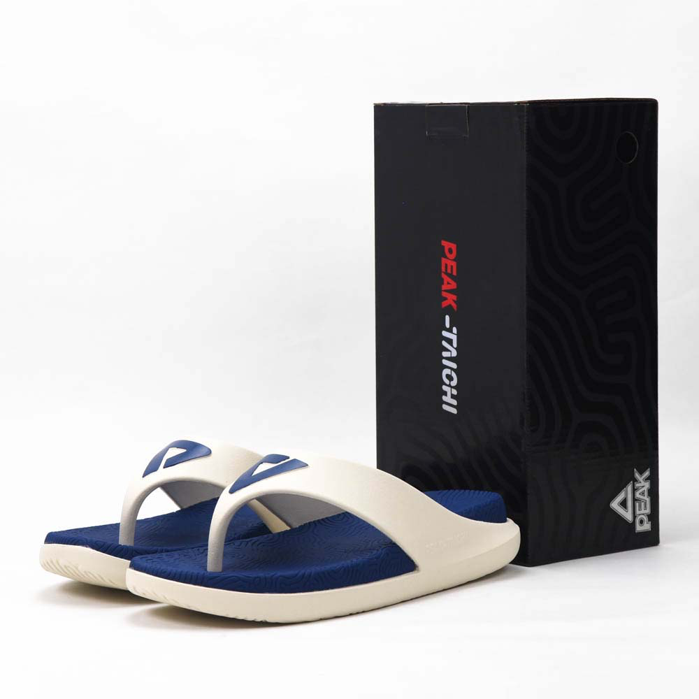 Peak Taichi Beach Sandals White Blue ET23431L-1133