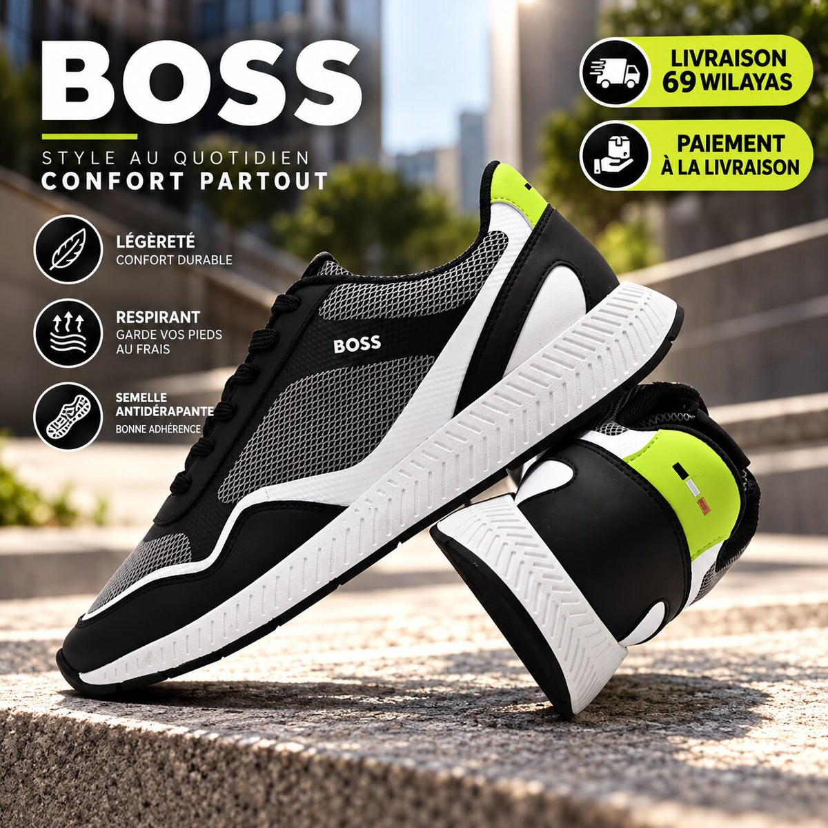 BOSS baskets homme Titanium_Runn_methal - 50568928-015 - Image 1