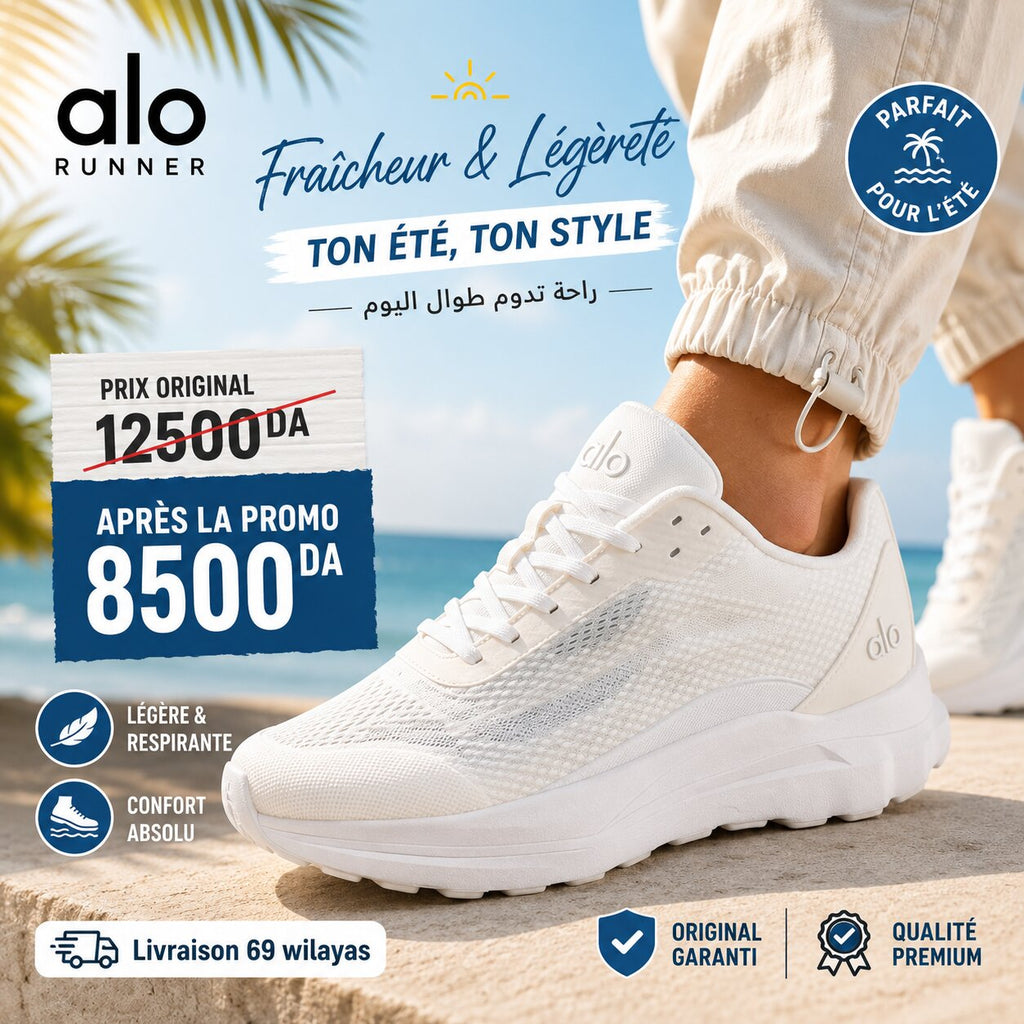 ALO RUNNER SNEAKER - A0590U_WHITE/WHITE - Image 1
