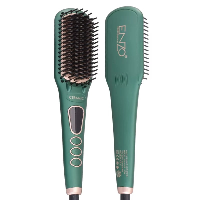 ENZO EN-4105 Ceramic Hair Straightening Brush - EN-4105 - Image 2