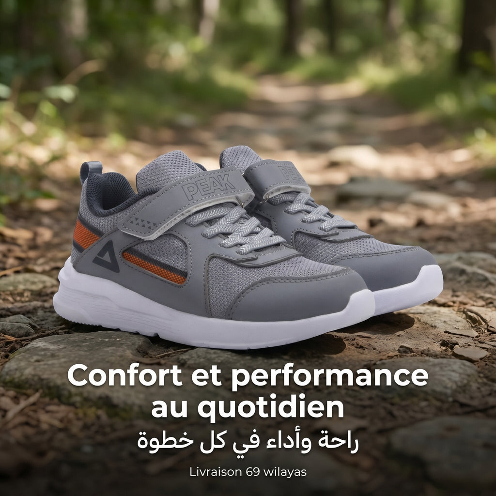 Peak Kids Casual Shoes Grey - EK59780H-X928 - Image 10