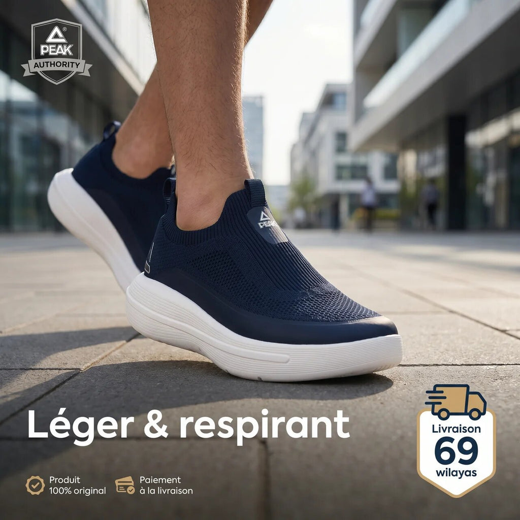 PEAK Taichi Casual Slip-on Shoes Blue White - E39251H-3010 - Image 8