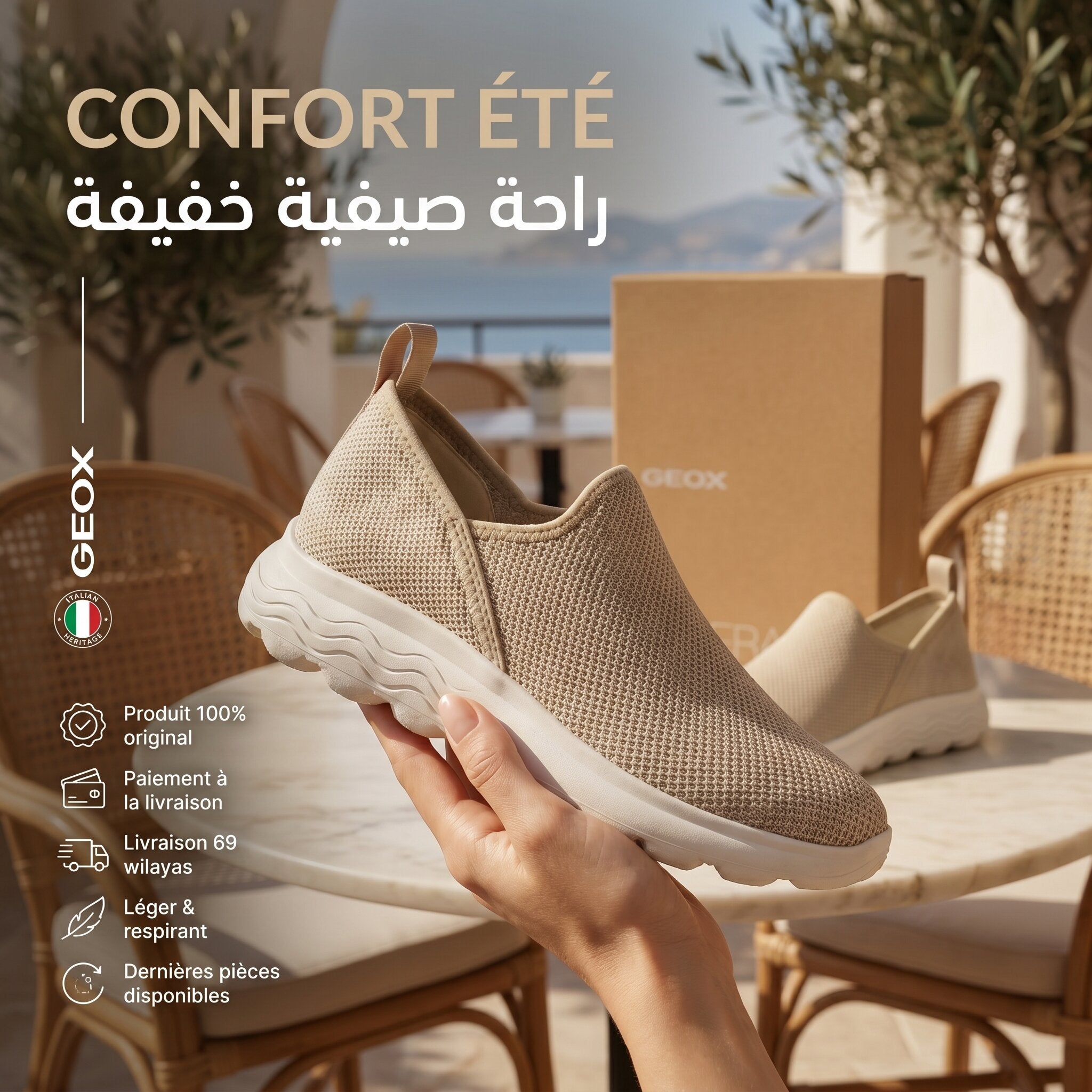 Geox Spherica Slip-On Sneakers Femme - D45NUC0007T-C6738 - Image 2