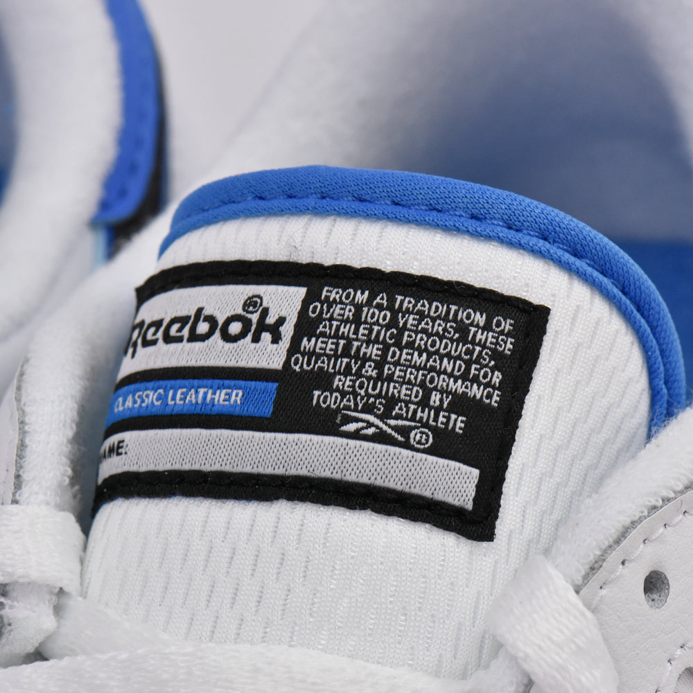 REEBOK CLASSIC LEATHER WHITE/BLUE/BLACK - 100201078 - Image 12