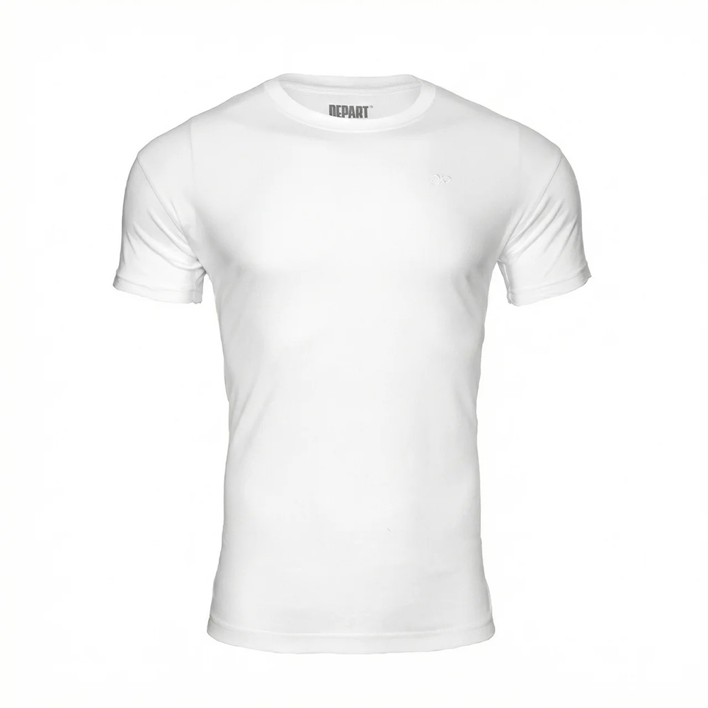 DEPART T-SHIRT HOMME BLANC 100% COTON SIMPLE G23-001601-WHITE
