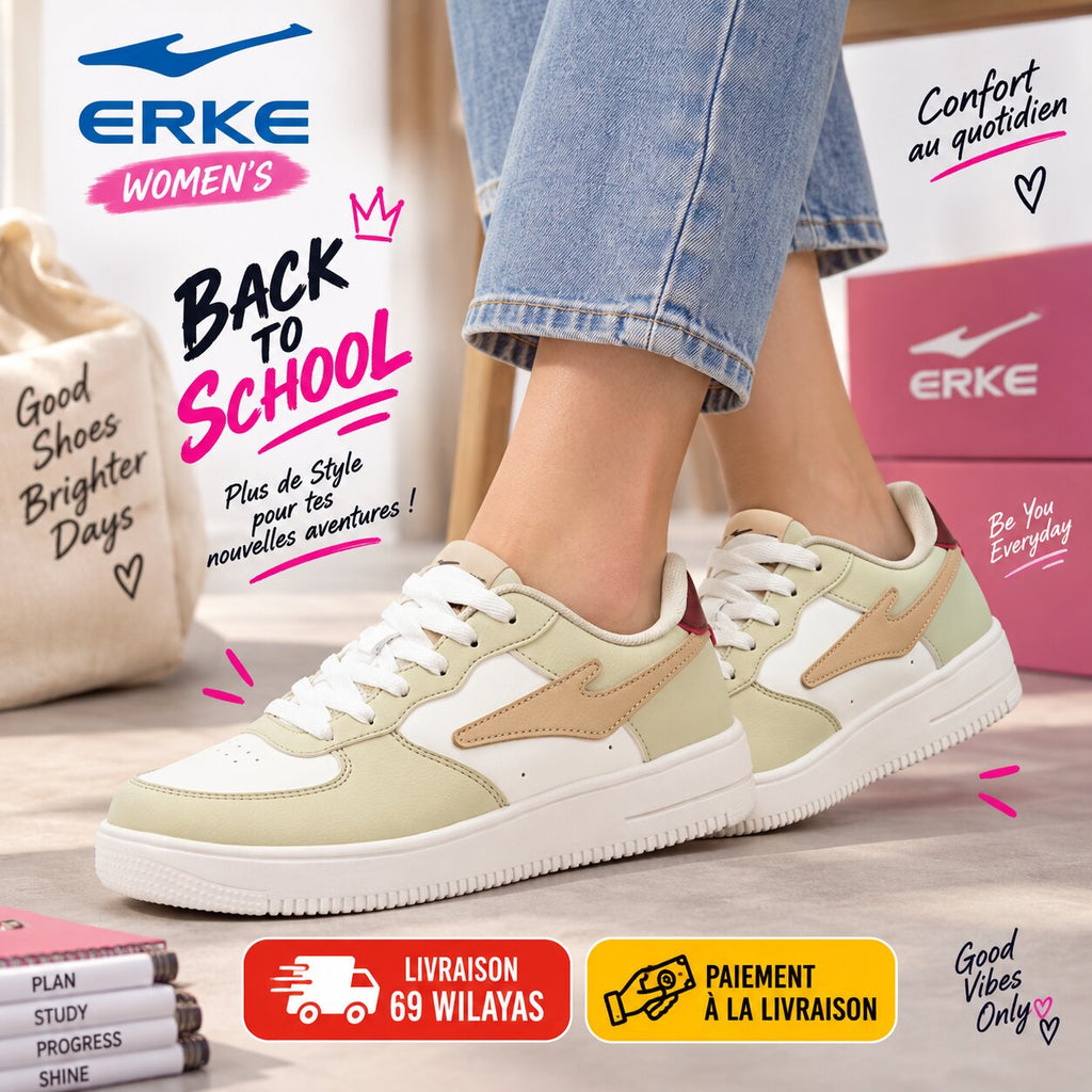 ERKE Women's Sneakers, Bordeaux - 12126101052-505 - Image 1