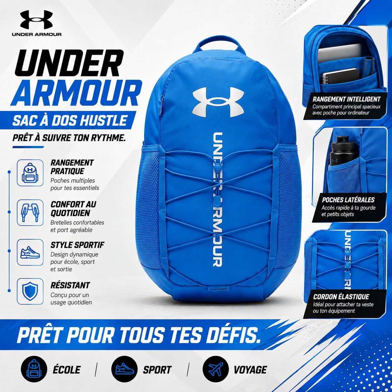 Under Armour Hustle Sport 6.0 Backpack - 6000397-402 - Image 1