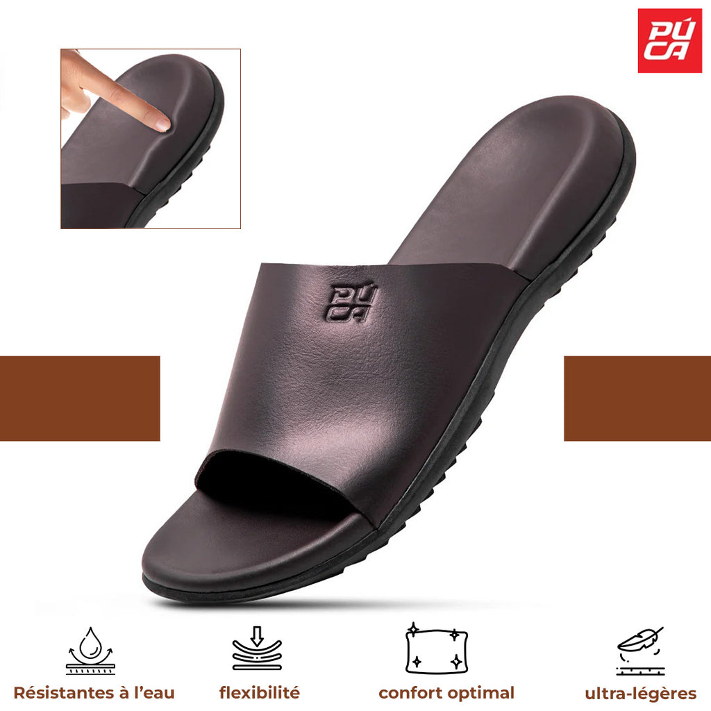 PUCA MEN SPORT SLIPPERS CRATER BROWN.  10934
