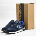 La Martina Low Sneakers Blue Leather - LFM252.041.A70.A6 - Image 1