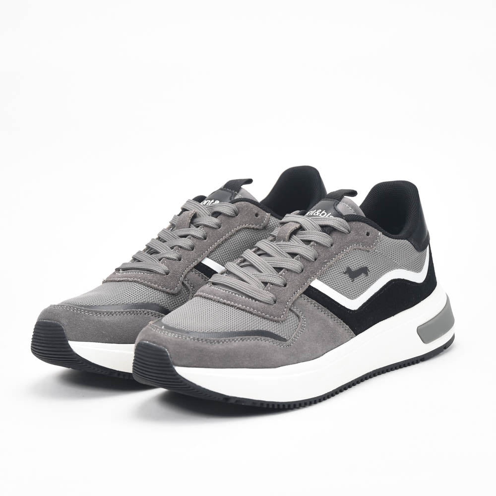 Harmont And Blaine Suede And Technical Fabric Sneakers.  EFM252.050.A60.AD