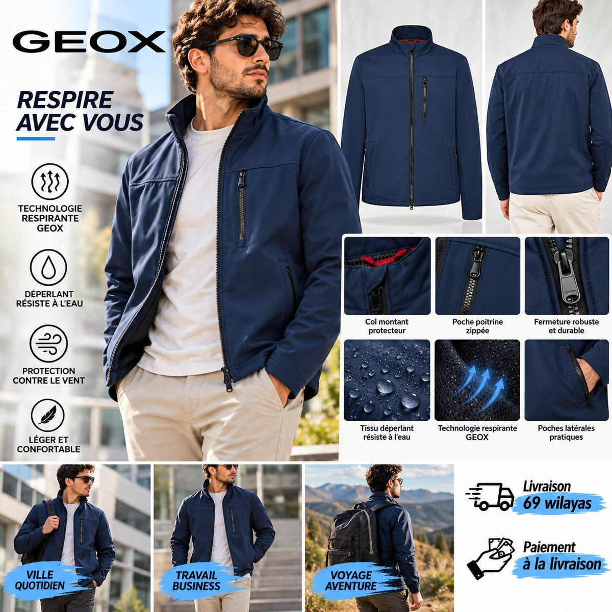 Veste Homme Geox M Ottaya JKT - M1223KT2550-F4497 - Image 1