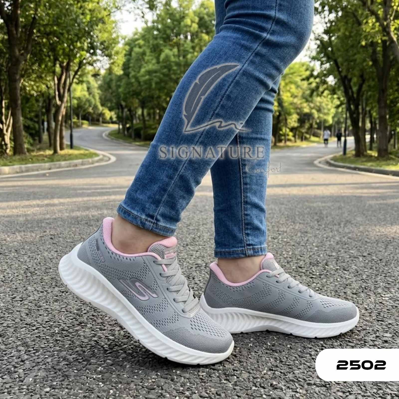 Basket femme 2502 gris rose