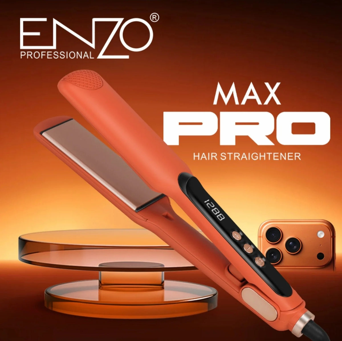 ENZO Professional Max Pro Hair Straightener - EN-3227 - Image 2