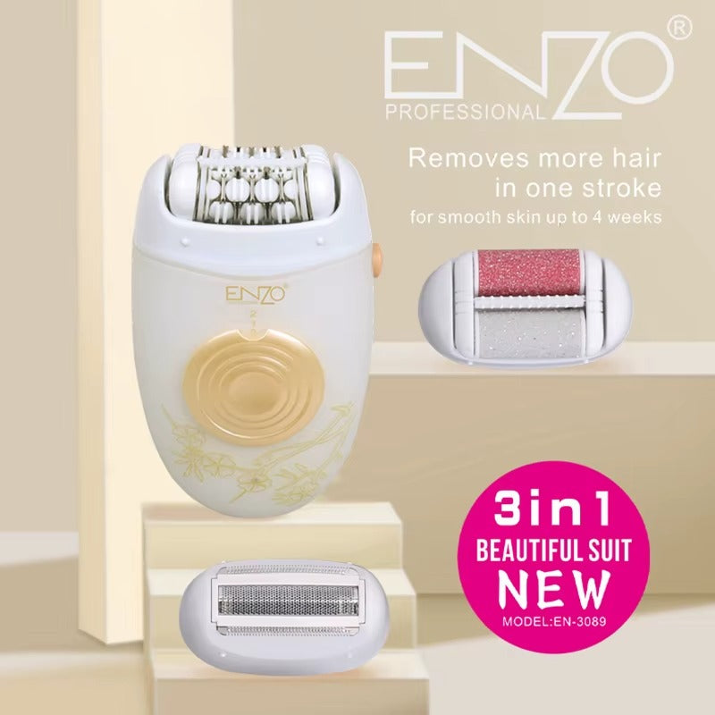 ENZO Épilateur et Rasoir Électrique 3 en 1 Rechargeable - EN-3089 - Image 2