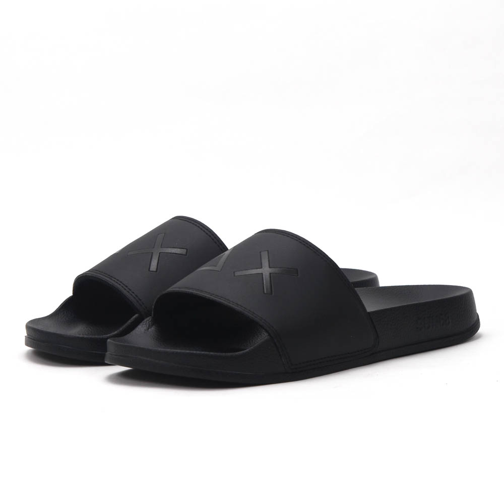 SUN68 Logo Black Slippers X36110-11