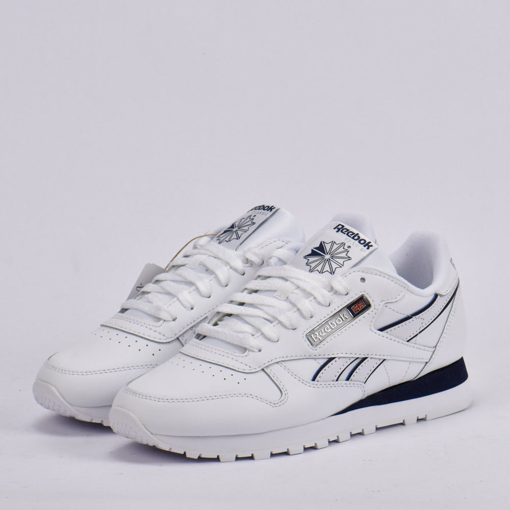 REEBOK CLASSIC LEATHER WHITE/WHITE/NAVY - 100201123 - Image 10