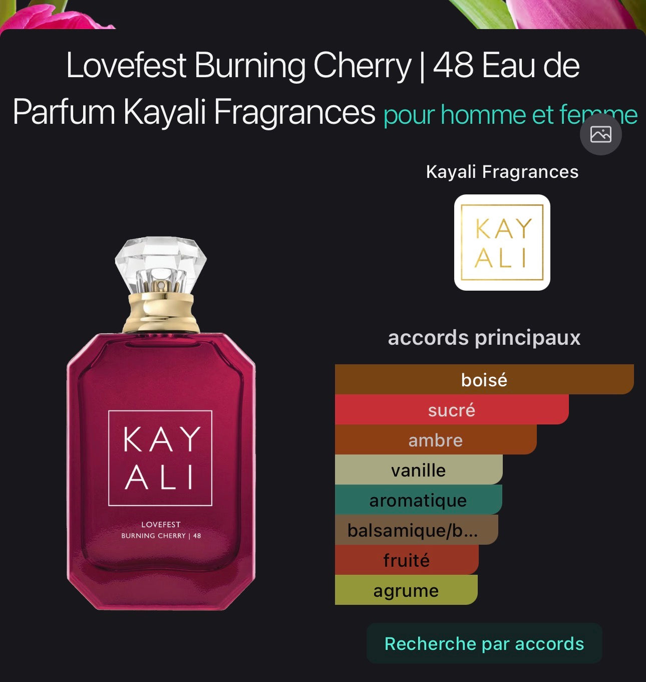 Kayali Lovefest Burning Cherry | 48 Eau de Parfum pour homme et femme 👩 👨