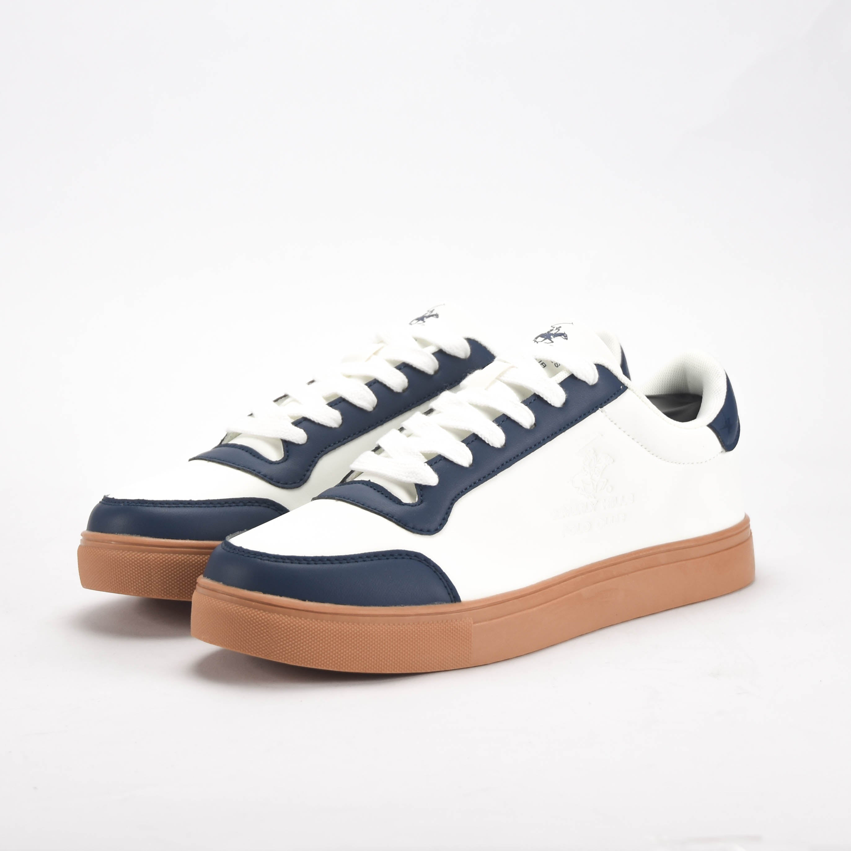 POLO BASKETS POUR HOMME - BPLR23-105-WHT-NAV - Image 1