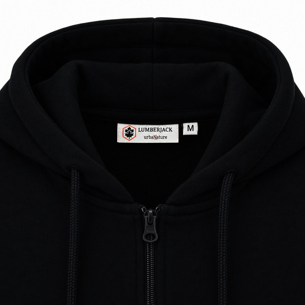 LUMBERJACK ZIP HOODIE - LBJ-00201-BLK - Image 4