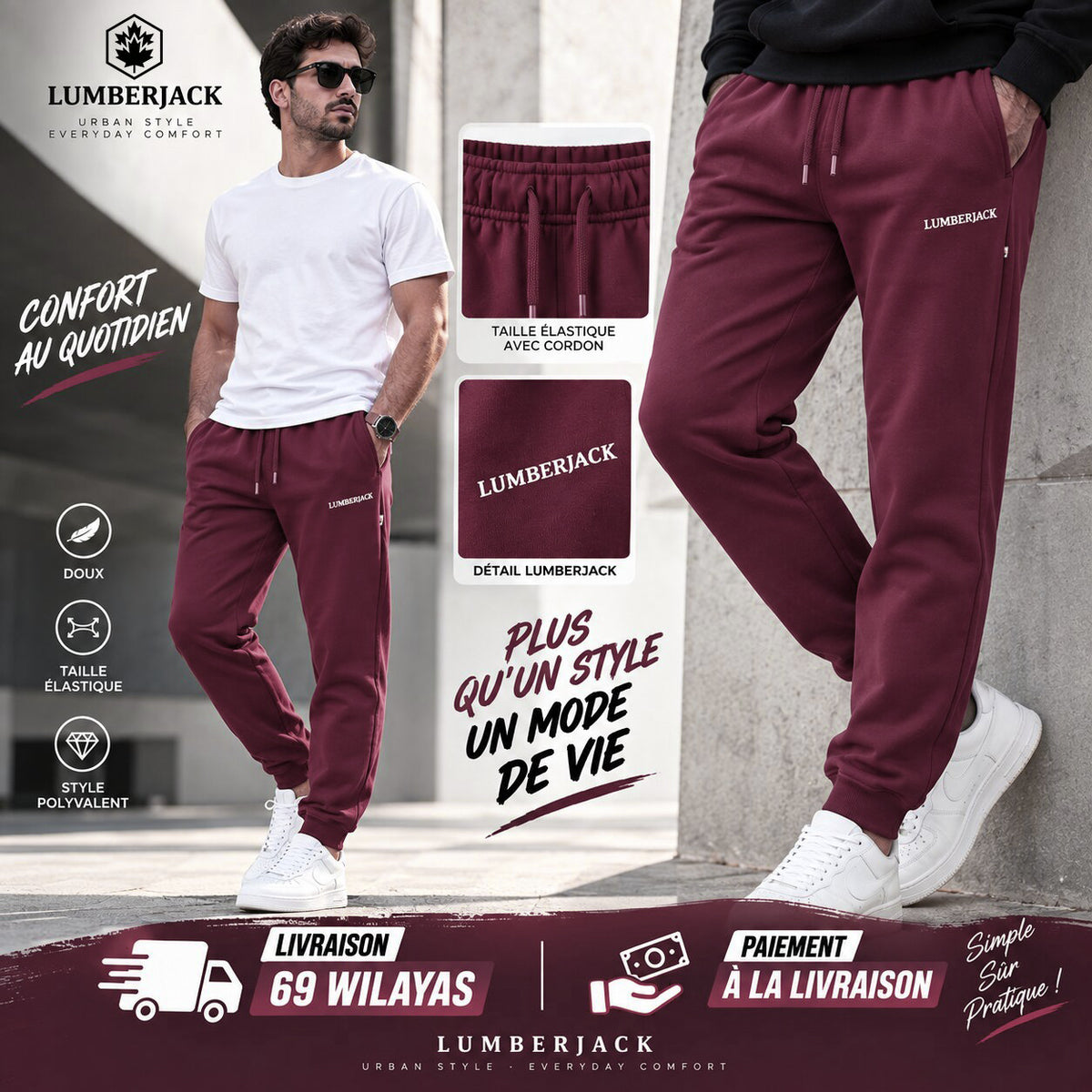 LUMBERJACK PANTALON JOGGING - LBJ-00301-BGD - Image 1