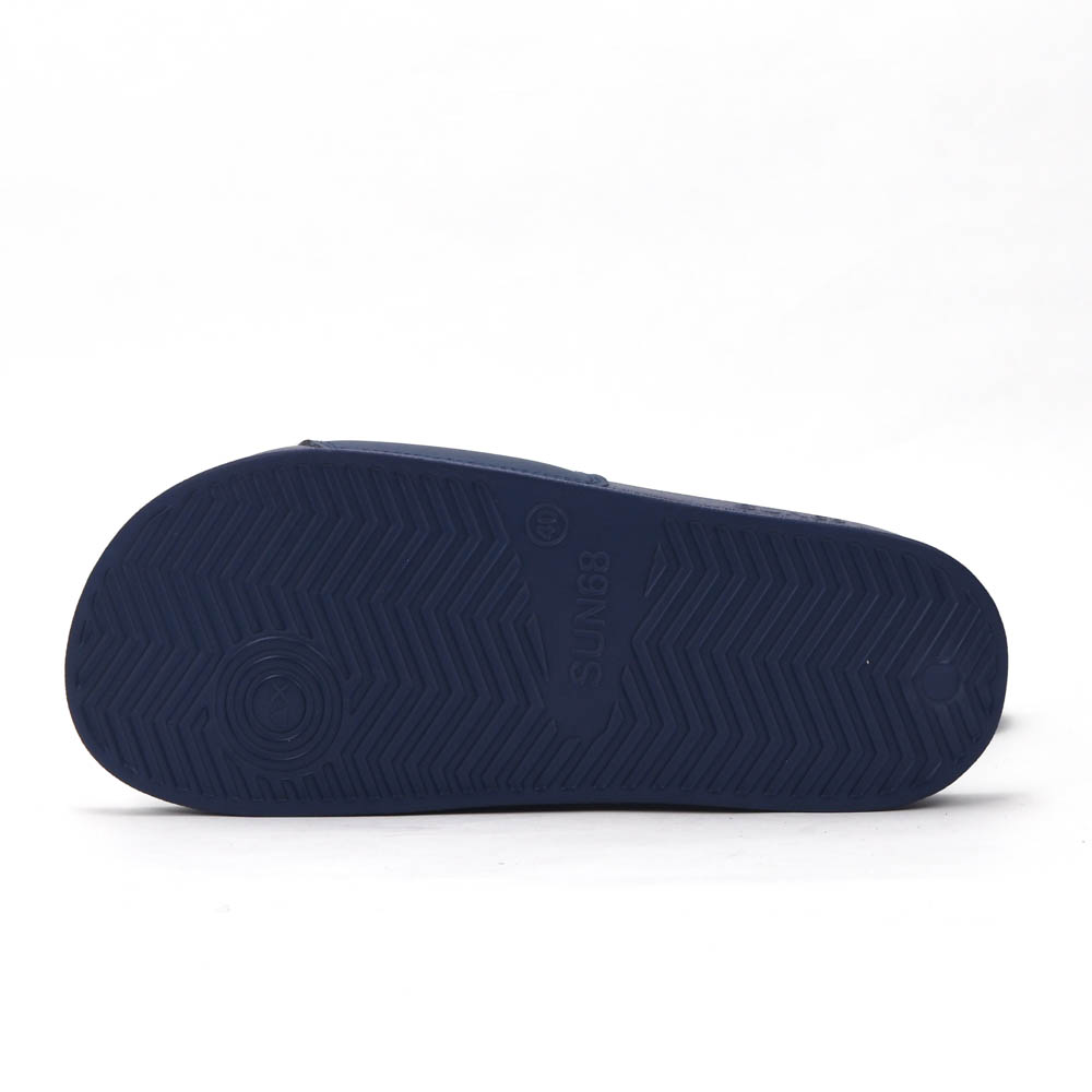 SUN68 Logo Navy Flip Flops X36110-07