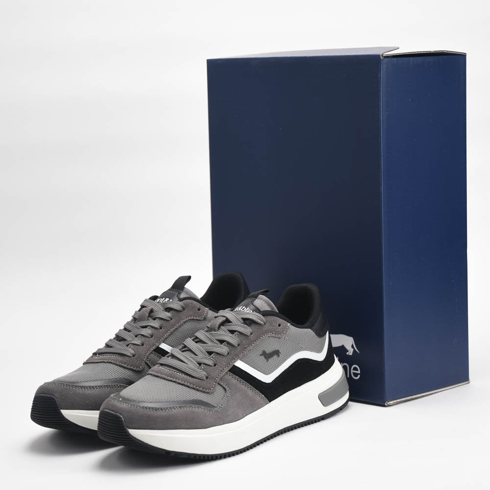 Harmont And Blaine Suede And Technical Fabric Sneakers.  EFM252.050.A60.AD