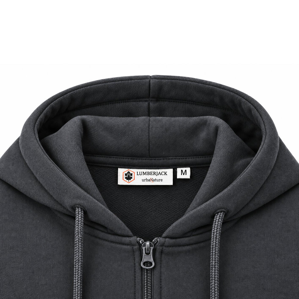 LUMBERJACK ZIP HOODIE - LBJ-00201-GRY - Image 4