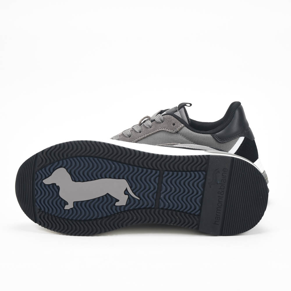 Harmont And Blaine Suede And Technical Fabric Sneakers.  EFM252.050.A60.AD