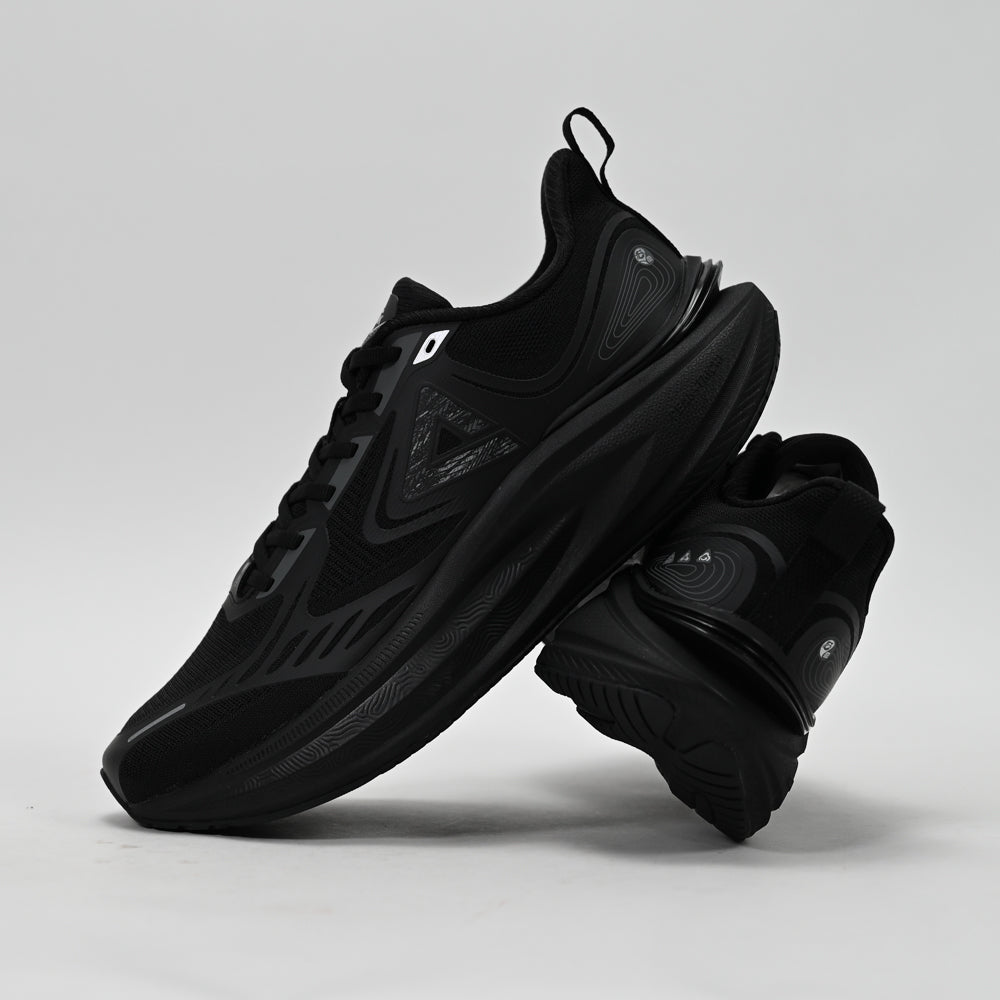 PEAK Taichi Cushion Running Shoes, All Black - ET261097H-Y291 - Image 3
