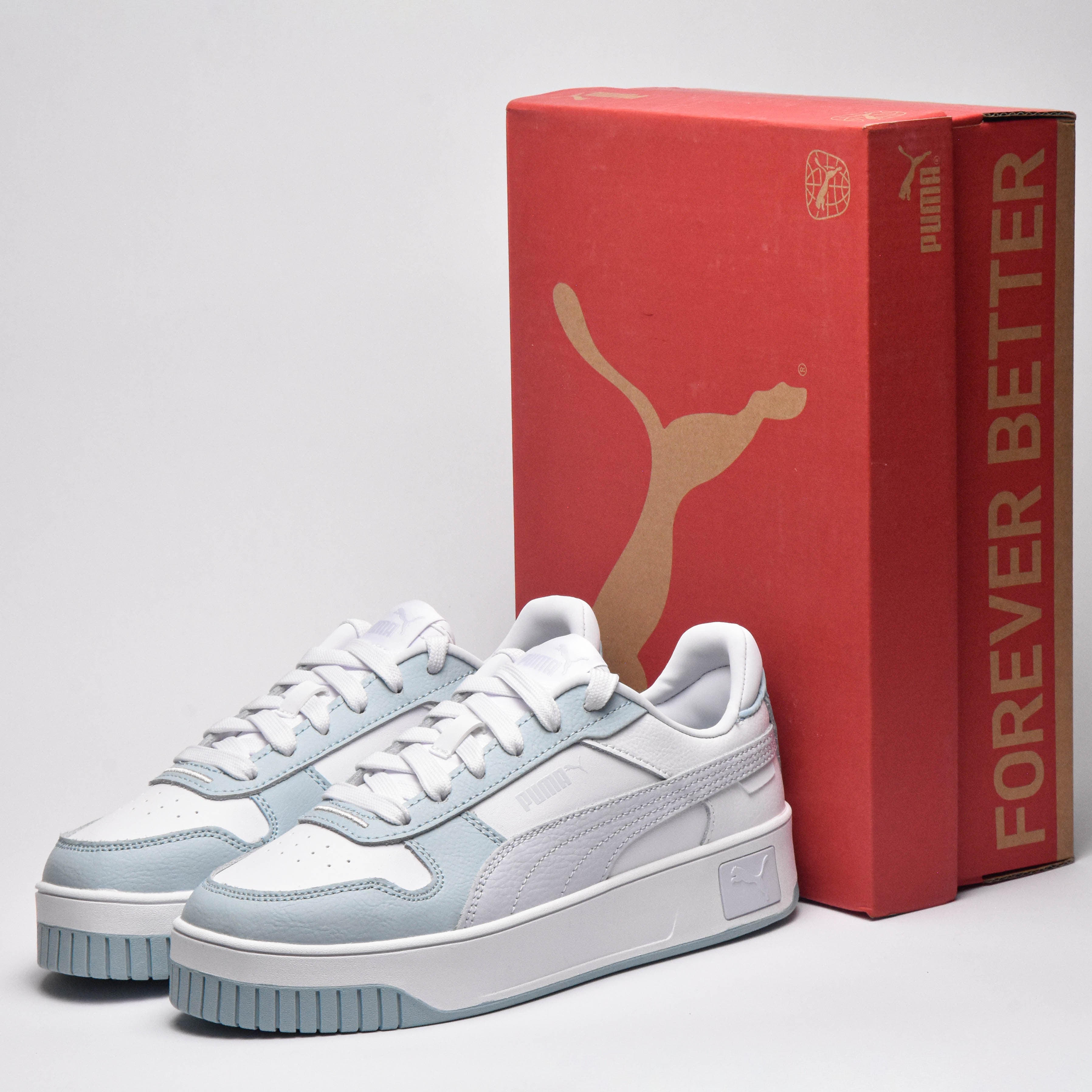 PUMA CARINA STREET JR WHITE SILVER MIST - 393846-07 - Image 1