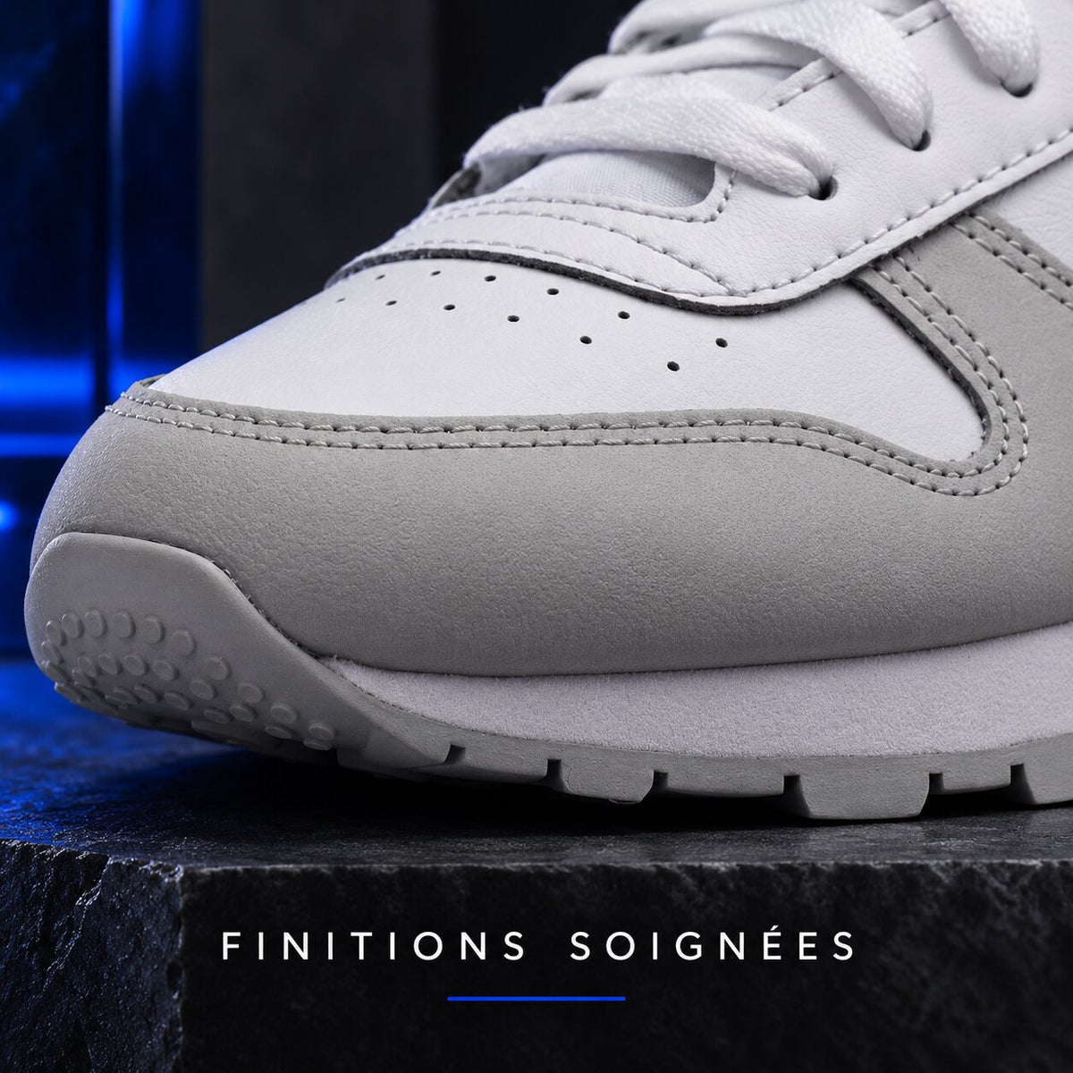REEBOK CLASSIC LEATHER CLIP FTWWHT/PURGRY/VECB - 100074394 - Image 6