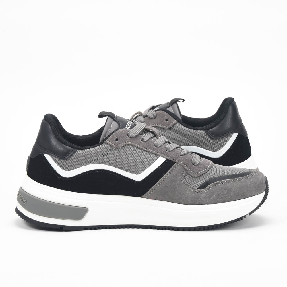 Harmont And Blaine Suede And Technical Fabric Sneakers.  EFM252.050.A60.AD