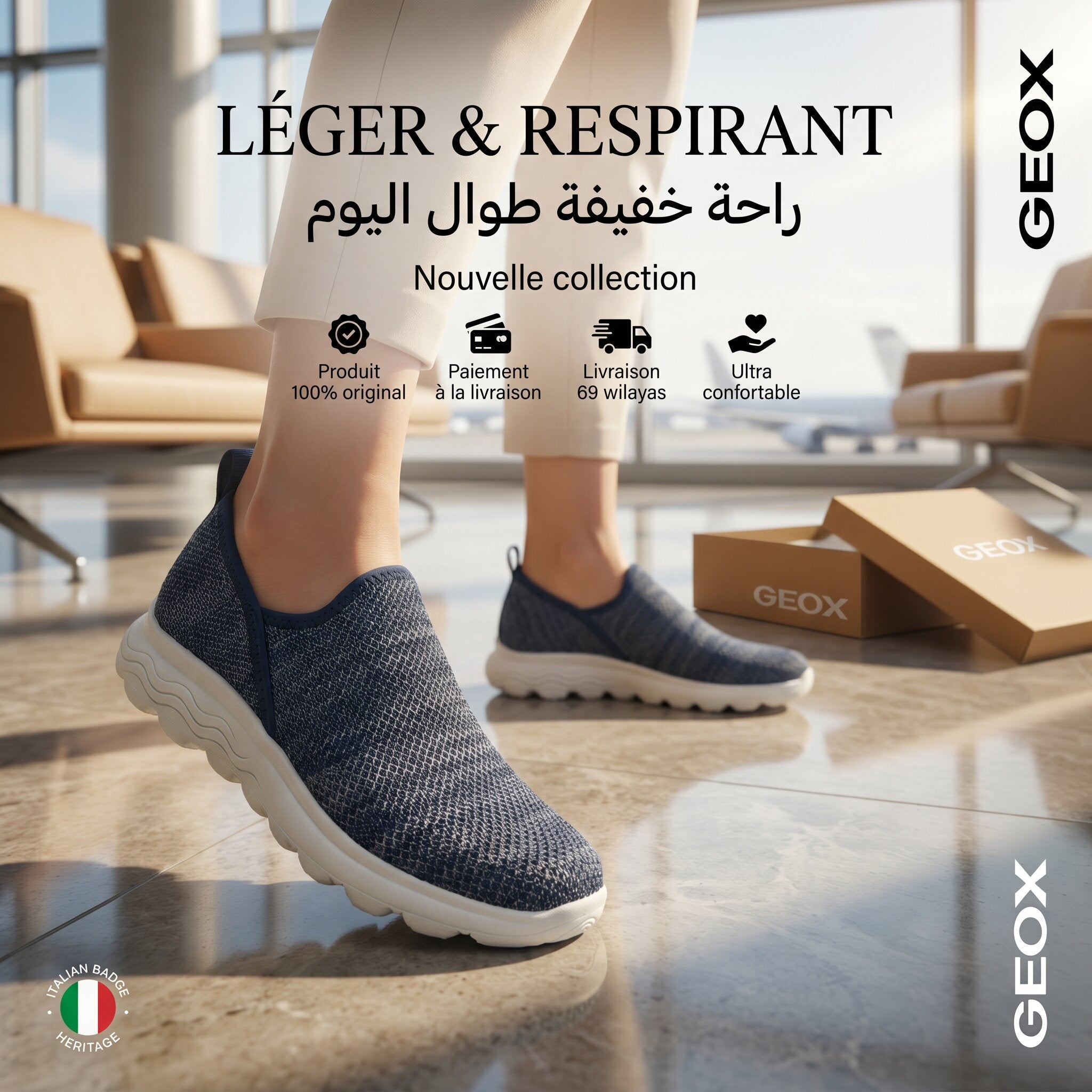 Geox Sherica Slip-On Sneakers Femme - D45NUC0007T-C4002 - Image 3